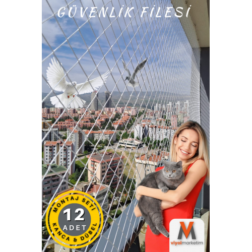 2,5x4 Metre | Balkon Filesi | Kedi Balkon Filesi | Balkon Kuş Filesi | Balkon Güvenlik Filesi