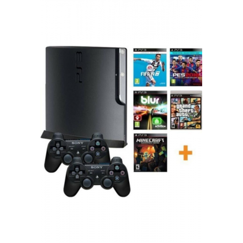 Playstation 3 Slim 500 + 2 Oyun Kolu + 40 Oyun