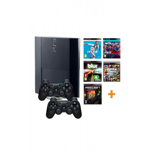 Playstation 3 Süper Slim 500 Gb + 2 Kablosuz Kol + 50 Dijital Oyun (garantili Teşhir Ürünüdür)