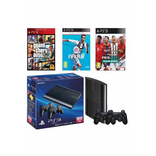 Ps3 500 Gb Sıfır Kol Super Slim 12 Ay Garanti 85 Oyun