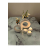 2’li Halka Vazo Ve 3 Lü Tealight Mumluk Bohem Set(14,5X13/10X10)