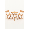 Balkon - Bahçe - Mutfak 3'lü Bistro Set 2 Sandalye 1 Masa