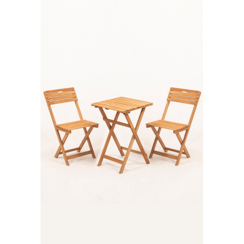 Balkon - Bahçe - Mutfak 3'lü Bistro Set 2 Sandalye 1 Masa