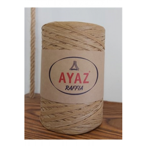 Doğal Rafya Kağıt Ip Yumak - Natural Renk 002