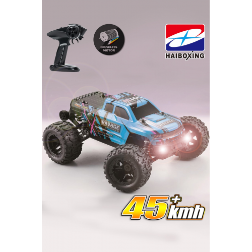 Haıboxıng 1/16 Ravage 45 Km/h Uzaktan Kumandalı Rc Araba Elektrikli 4wd Brushless Offroad (MAVİ)