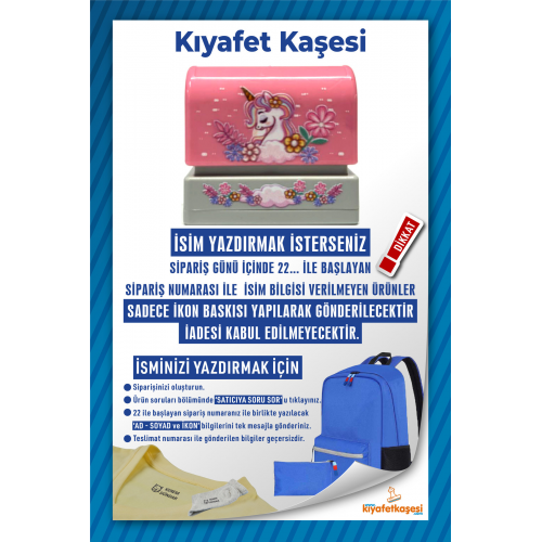 Kıyafet Kaşesi Pembe Unicorn