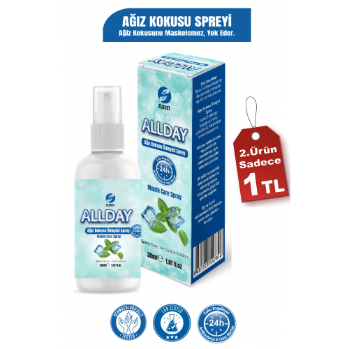 Ağız Kokusu Önleyici Naneli Mentollü Sprey Alkolsüz Formülasyon 30ml