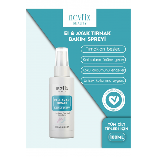 Beauty El Ayak Tırnak Mantar Spreyi 100 ml Koku Giderici Nemlendirci