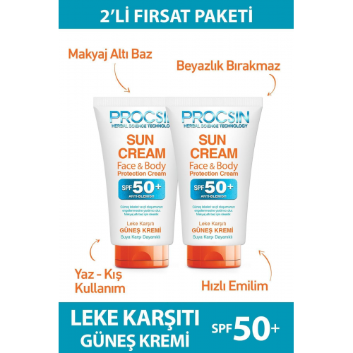 Güneş Kremi (50 ML * 2 ADET) Fırsat Paketi