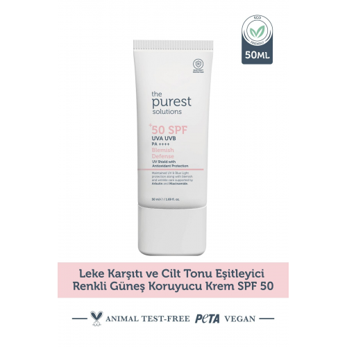 Leke Karşıtı ve Cilt Tonu Eşitleyici Renkli Güneş Koruyucu Krem SPF 50, 50 ml