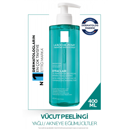 Effaclar Mikro-Peeling Yağlı ve Sivilceye Eğilimli Ciltler için Arındırıcı Jel 400ml