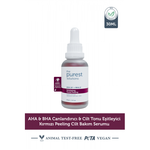 Aha & Bha Canlandırıcı & Cilt Tonu Eşitleyici Kırmızı Peeling Cilt Serumu 30 Ml (aha 10% + Bha 2%)