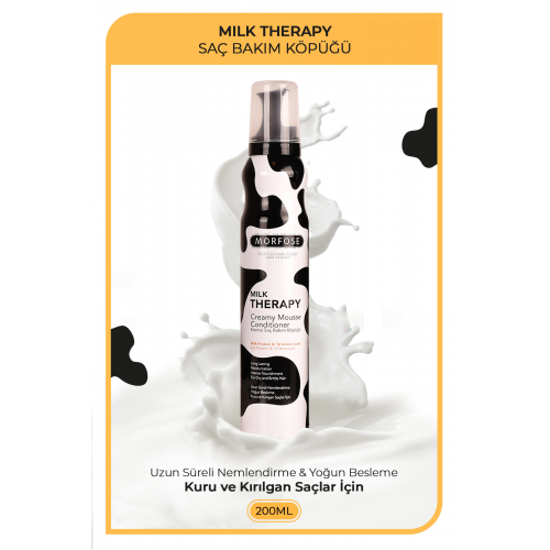 Milk Therapy Saç Bakım Köpük 200 ml - Saç Besleyici, Şekillendirici, Onarıcı