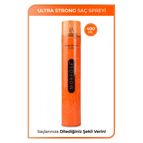 Saç Şekillendirici, Kalıntı Bırakmayan Ultra Strong/güçlü Saç Spreyi 400 ml