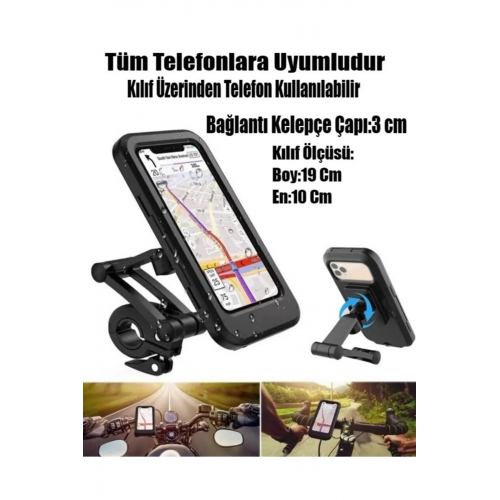 Mıknatıslı Motorsiklet Bisiklet Telefon Su Geçirmez Tutucu Kılıf Motor Tutacağı