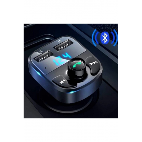 Car X8 Araç Fm Transmitter 5.0 Bluetooth Araç Kiti Usb Mp3 Sd Kart Çakmaklık Girişli Oto Müzik Çalar