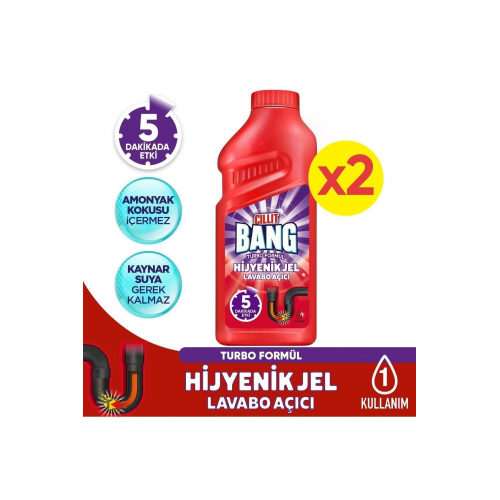 Hijyenik Gider Lavabo Açıcı Jel 500 ml (2 X 500 ML)