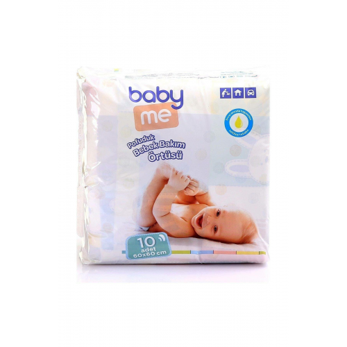 Baby&Me Pofuduk Alt Değiştirme Örtüsü 10 ADET 60x60