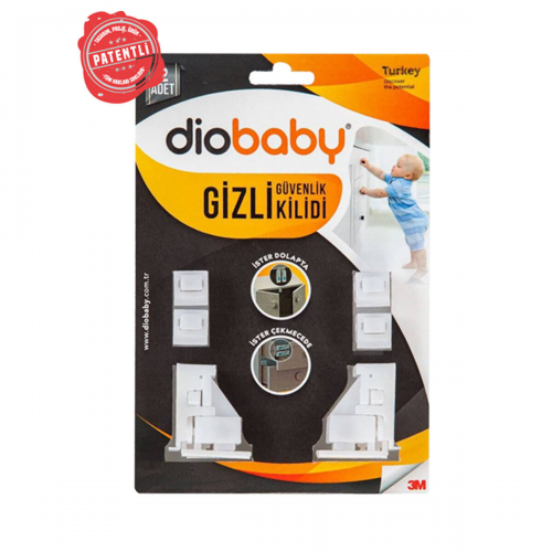 DIOBABY Dolap ve Çekmece Gizli Güvenlik Çocuk Kilidi Beyaz