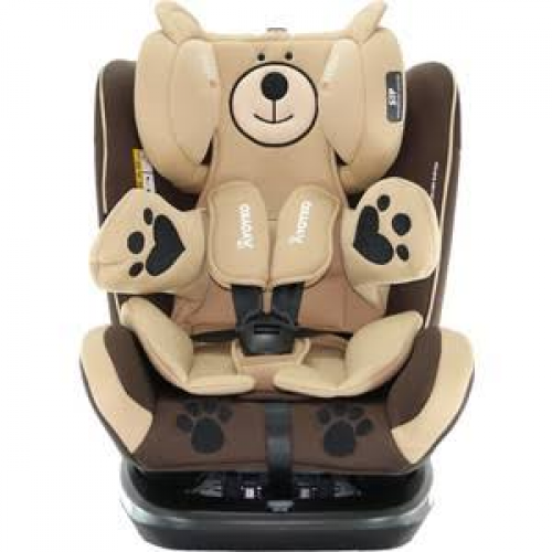 Yoyko Bear 360 ° Dönebilir Yatabilir 0-36 Kg Oto Koltuğu ISOFIX/SIP/LATCH - Kahverengi