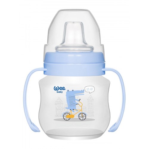 Wee Baby Akıtmaz Kulplu PP Antikolik Bardak 125 ml - Mavi