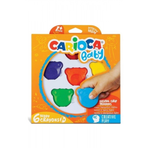 CARIOCA Teddy Crayons 6'lı