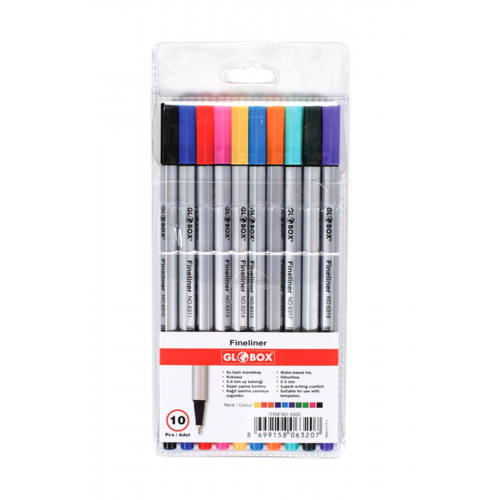 Globox Fineliner Kalem 10 Renk