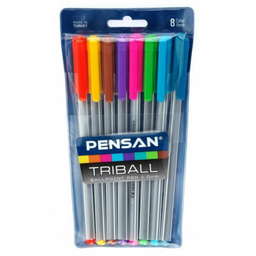 PENSAN TRİBALL TÜKENMEZ KALEM 8 Lİ