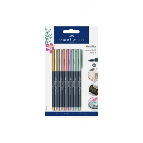 Faber Castell - Metalik Markör 6'lı Set