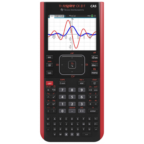 TEXAS Instruments CX CAS II FC TI-Nspire CX II-T CAS yeni çevre dostu karton ambalajda, siyah