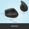 LOGİTECH 910-006473 LİFT KABLOSUZ ERGONOMİK DİKEY SİYAH MOUSE