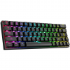 Rampage KB-RX63 B-ATOM Siyah Bluetooth RGB Backlight Blue Switch Mekanik Q 63 Tuşlu Mini Gaming Oyuncu Klavyesi