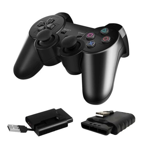 OYUN KOLU GAME PAD PİLLİ KABLOSUZ TİTREŞİMLİ PS2/PS3/PC 3IN1 2.4G PLX-20955