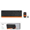 A4 Tech Fg1010 Q Kablosuz Klavye Mouse Set Turuncu