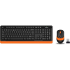 A4 Tech Fg1010 Q Kablosuz Klavye Mouse Set Turuncu