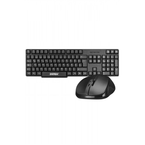 EVEREST KM-6852 SIYAH USB KABLOSUZ COMBO Q STANDART KLAVYE + MOUSE SET