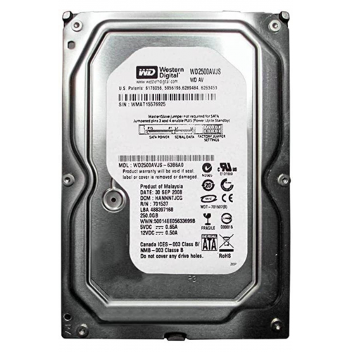 WESTERN DIGITAL Wd2500avjs Sata3 7200rpm 8mb 3.5 250gb Hdd (rfb)