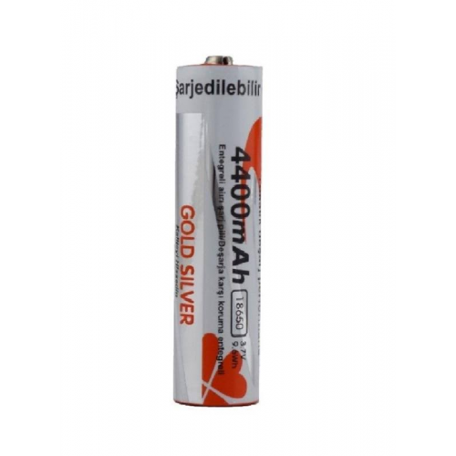 Gold Silver 18650 Pil 4400mah 3.7v 9.6wh Li-ion Batarya Aşırı Şar