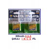 Varta Aaa 800mah İnce Şarjlı Pil 4'lü