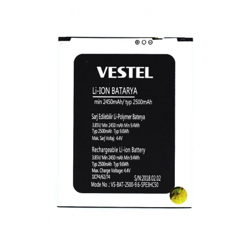 Vestel Venüs E3 Batarya Pil A++ Lityum Polimer Pil