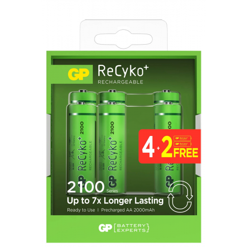 Gp Recyko 4+2 2100 Mah Şarjlı Aa Kalem Pil