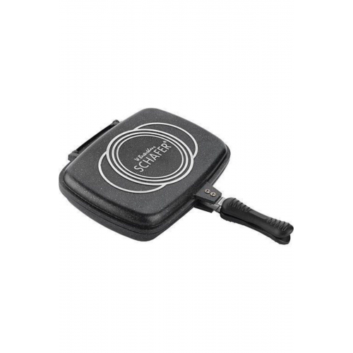 Schafer Kare Double Grill Pan 32 Cm Siyah