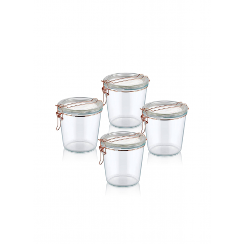 The Mia 4 Lü Set Cam Saklama Kabı - 250 Ml