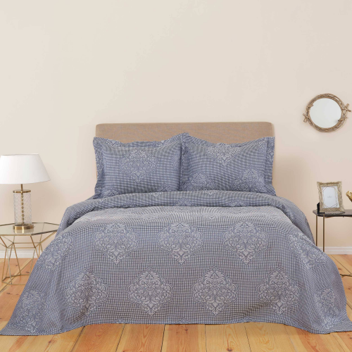 Karaca Home Amelie Indigo Çift Kişilik Yatak Örtüsü Set