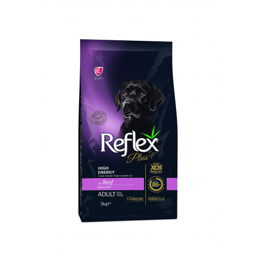 Reflex Plus Yüksek Aktiviteli Etli Yetişkin Köpek Maması 3kg