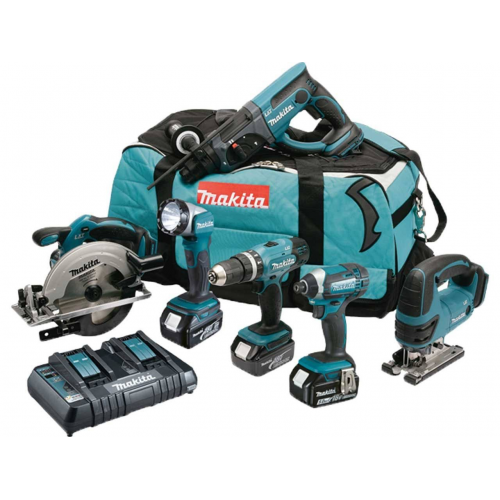 Makita DLX6068PT (DHP453 DHR202 DJV180 DSS611 DTD152 DML802) Akülü Set