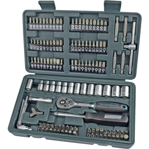 Brüder Mannesmann Bit set Metric 1/4 (6.3 mm) 130-piece 29166