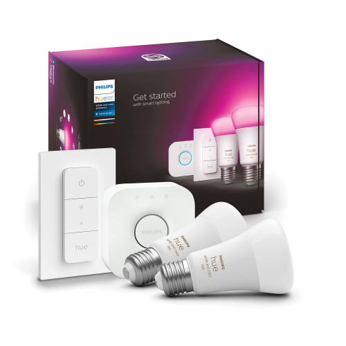 Philips Hue 9-75w Renkli Akıllı Başlangıç Seti 2'li Kumandalı E27 Bluetooth Özellikli