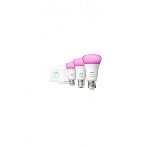 Philips Hue Renkli Akıllı Başlangıç Seti 3'lü Kumandalı E27 Bluetooth Özellikli