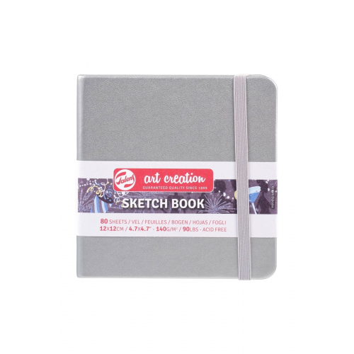 Talens Tac Sketch Book Shıny Silver 12X12 140 gr - Gümüş